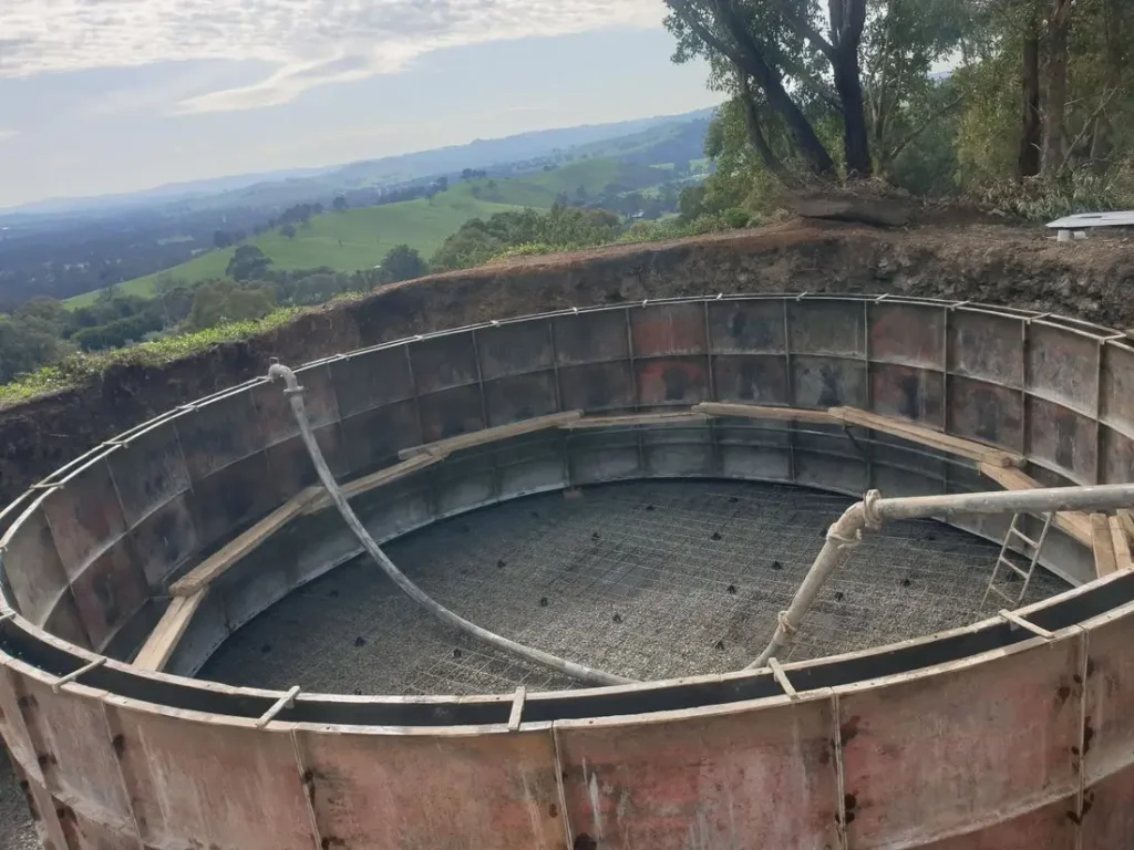 Concrete Water Tanks Whangarei showcasing a large farm installation.