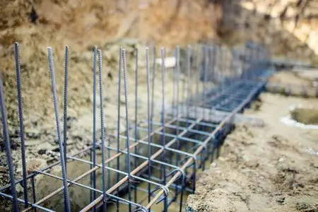 Concrete Water Tanks Whangarei foundations with reinforcing steel.