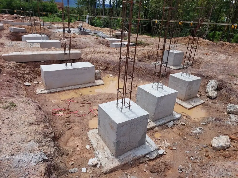 Concrete Water Tanks Whangarei reinforced concrete foundation with steel mesh.